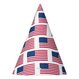 Sombrero de fiesta de papel de bandera de EE. UU.