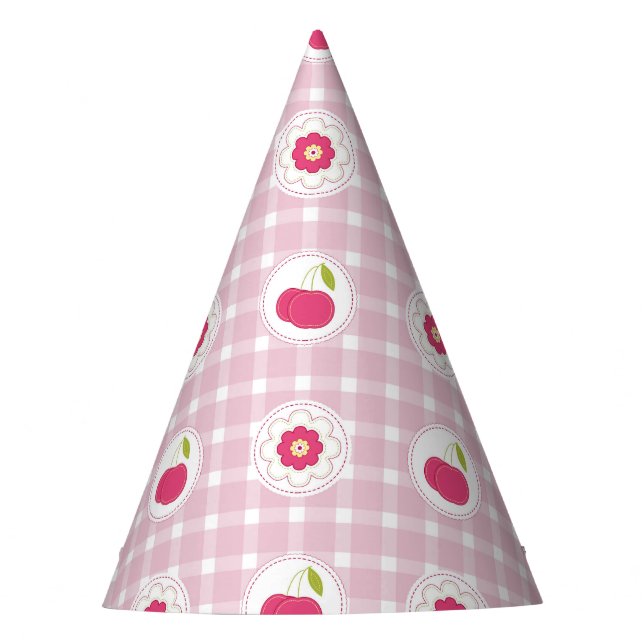 Sombrero de fiesta de picnic de cereza (Anverso)