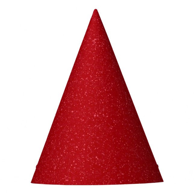 Sombrero de fiesta de purpurina roja de tomate per (Anverso)