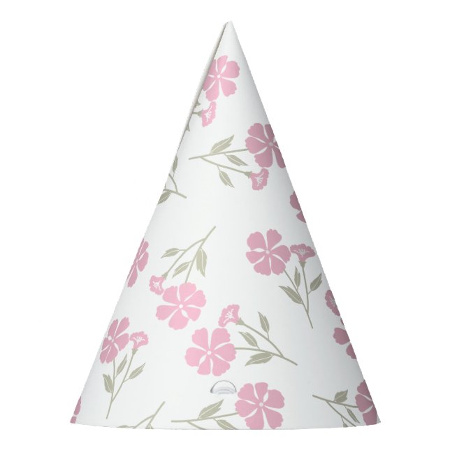 Sombrero de fiesta floral rosa profundo Diversión  (Izquierda)