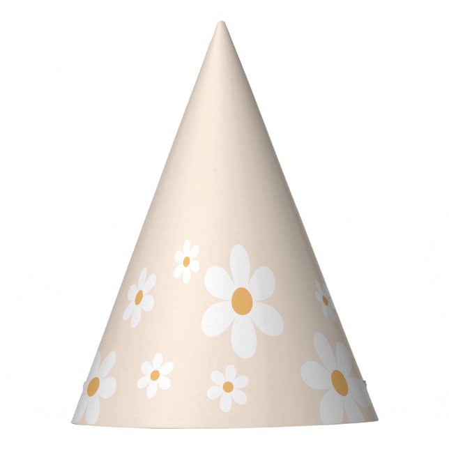 sombrero de fiesta retro margarita boho crema (Anverso)