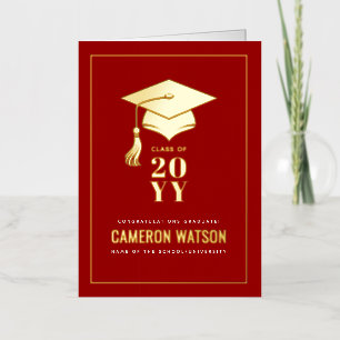Sombrero de graduación moderno personalizado y bor