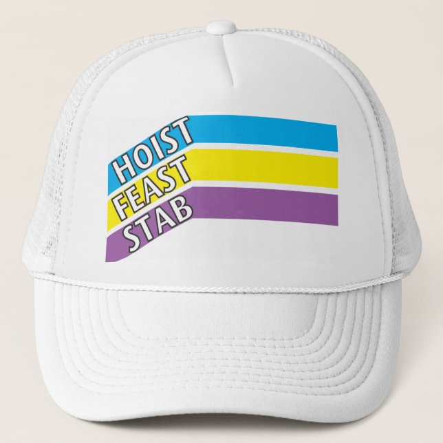 Sombrero de HFS azul, amarillo, púrpura (Anverso)