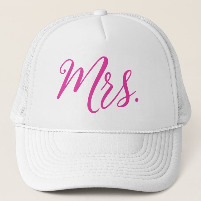 Sombrero de la Sra. Trucker – Diseño de Letra Chic (Anverso)