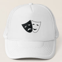 Sombrero de máscaras de teatro de comedia y traged