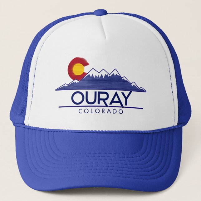 sombrero de montañas de madera de Ouray Colorado (Anverso)