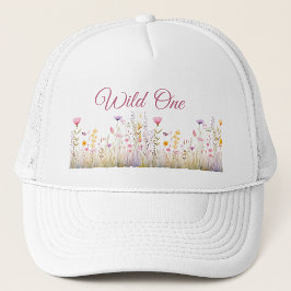 Sombrero de mujer Wild One, jardín de flores silve
