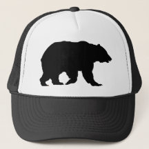 Sombrero de oso silueta de oso grizzly