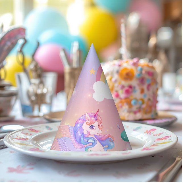 Sombrero de papel de fiesta de princesa unicornio  (Subido por el creador)