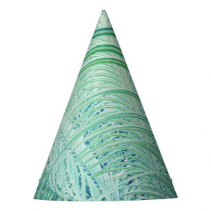 Sombrero de papel de hojas de palma de planta verd