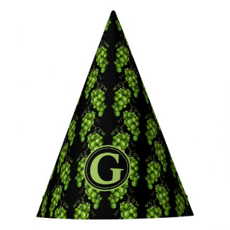Sombrero de papel de uvas verdes para fiesta