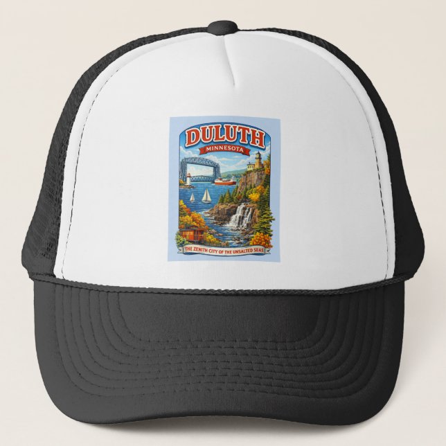 Sombrero de recuerdo de Duluth, Minnesota, Lago Su (Anverso)