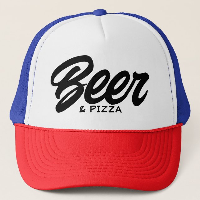 Sombrero de remolcador de cerveza y pizza (Anverso)
