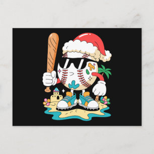 Sombrero de Santa béisbol de Navidad bate de palma