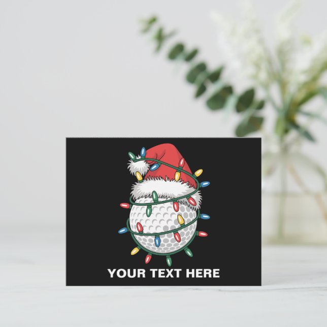Sombrero de Santa con Luces de Navidad para Pelota (Anverso de pie)