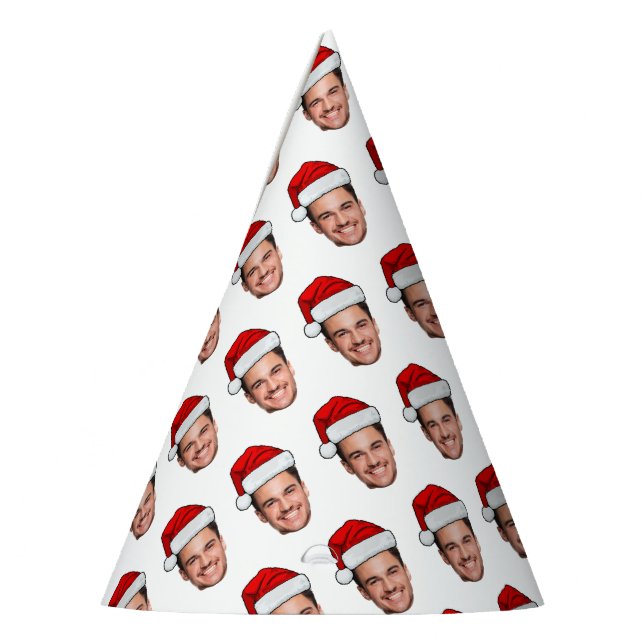 Sombrero de Santa Foto de Cara Personalizada Navid (Izquierda)