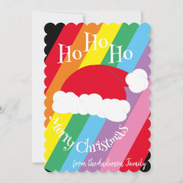 Sombrero de Santa Ho Ho Ho Navidad Minimalista Arc
