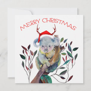 Sombrero de Santa Koala Australiano Feliz Navidad