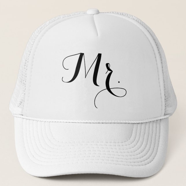Sombrero de texto elegante Sr. – Regalo de gorra d (Anverso)
