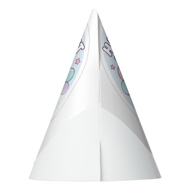 sombrero de unicornio para el primer cumpleaños (Reverso)