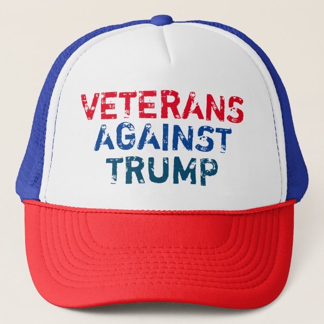 Sombrero de veteranos contra Trump (Anverso)