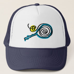 sombrero deportivo de camionero con diseño de raqu