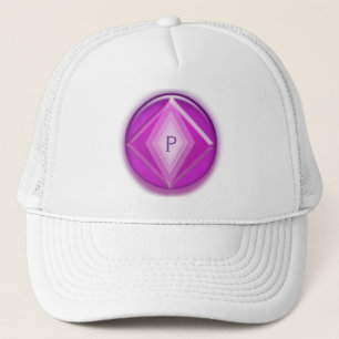 Sombrero - Emblema tridimensional en púrpura y ros