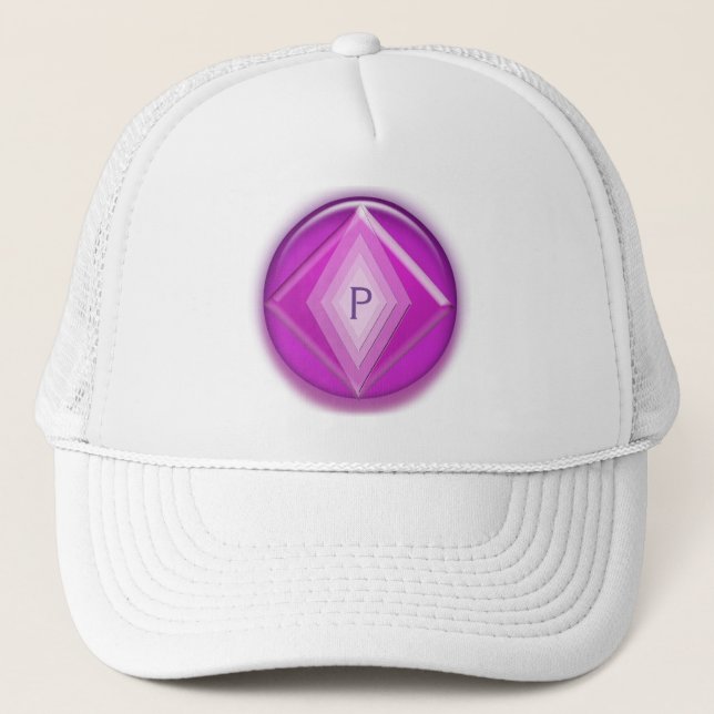 Sombrero - Emblema tridimensional en púrpura y ros (Anverso)