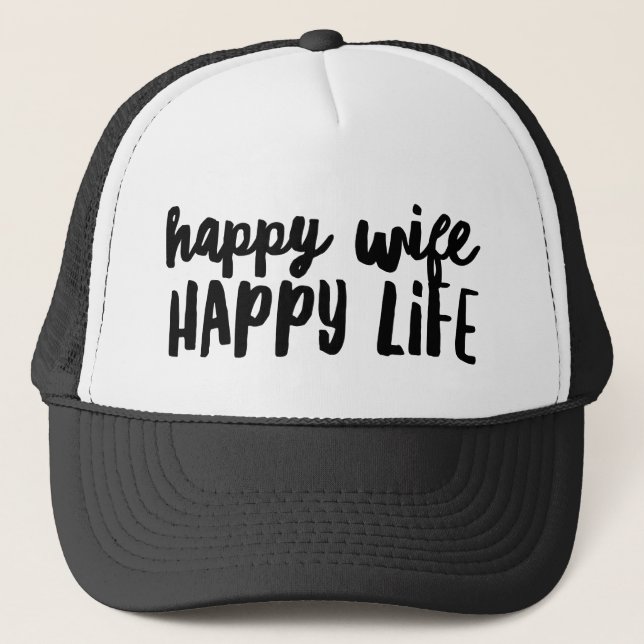 Sombrero feliz de la esposa feliz de la vida (Anverso)
