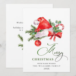 Sombrero festivo de Santa Claus Feliz Navidad