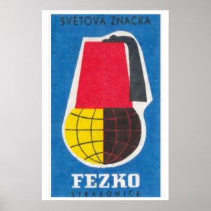 Sombrero Fez Global - Impresión Matchbox - Pared E