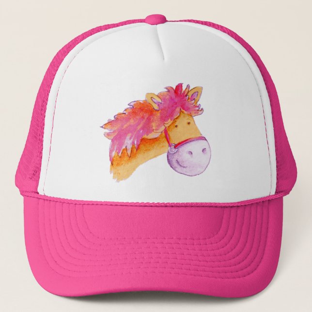 Sombrero ilustrado de pony / caballo pintado lindo (Anverso)