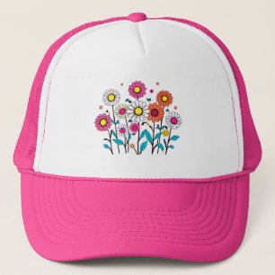 Sombrero lindo con flores coloridas