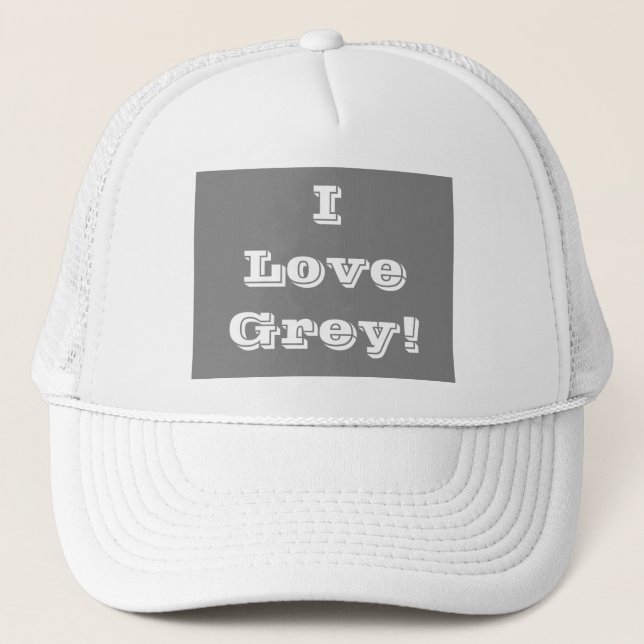 Sombrero Me encanta Gris (Anverso)