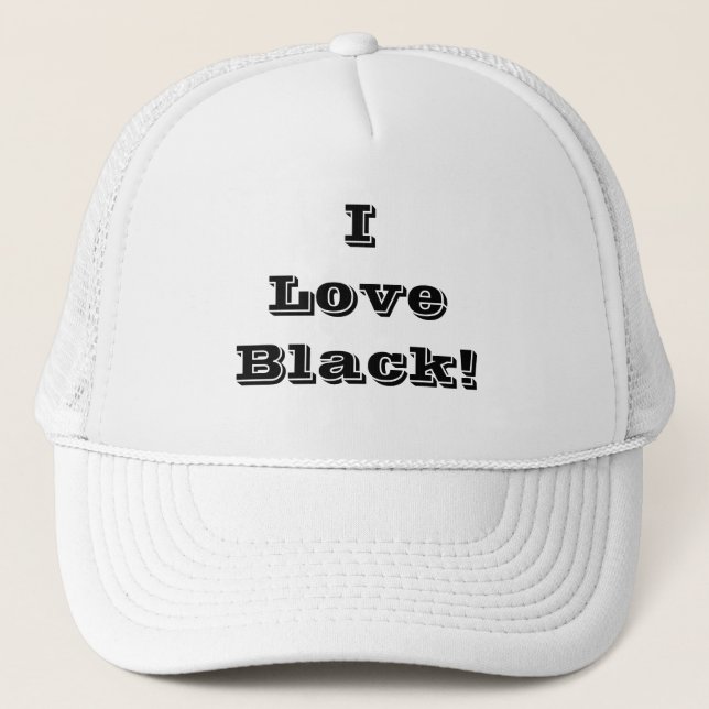 Sombrero Me encanta negro (Anverso)