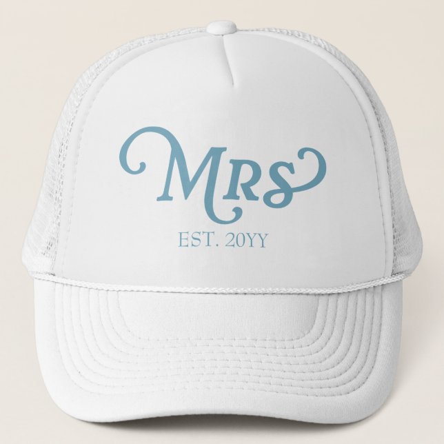 Sombrero MRS Año Est. Sombrero de novia personaliz (Anverso)