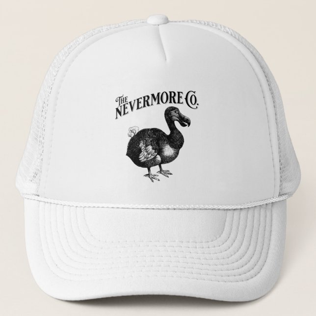 Sombrero para camioneros de pájaro Nevermore Dodo (Anverso)