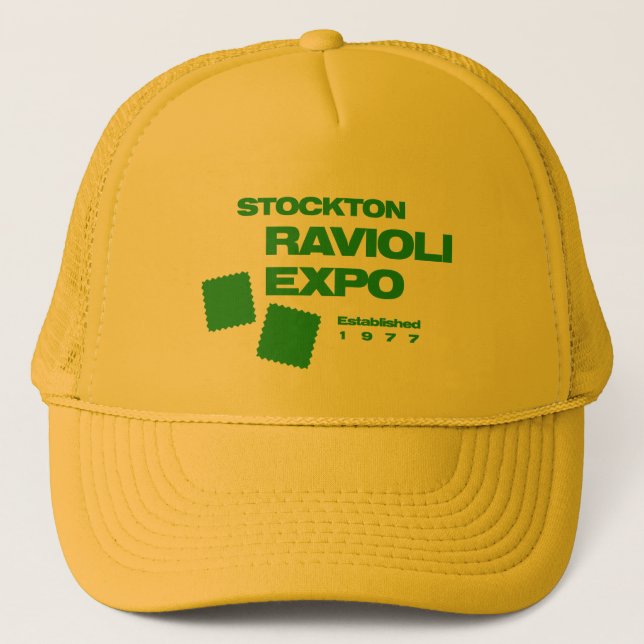 Sombrero para camioneros Stockton Ravioli Expo 77 (Anverso)