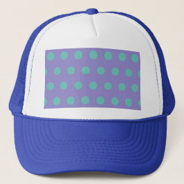 Sombrero para camiones de polka (Lavender y Aqua)