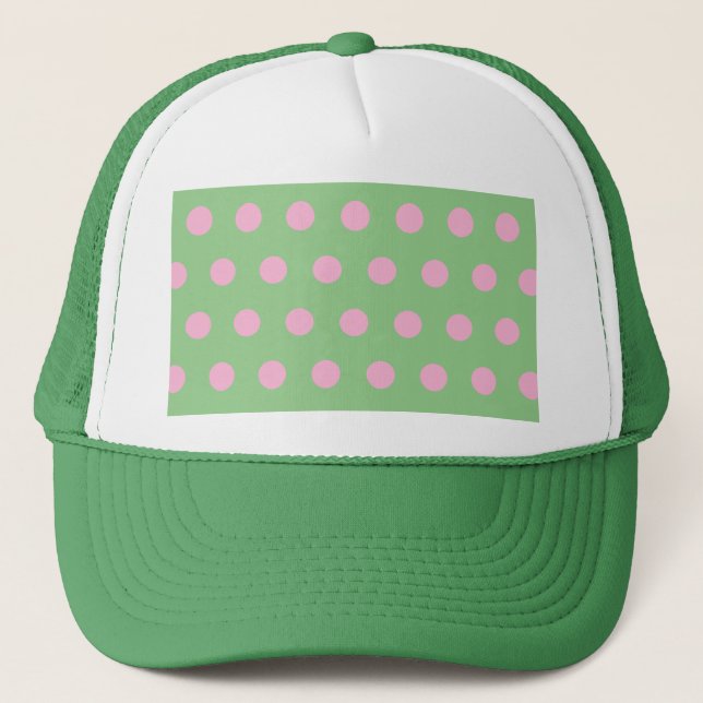 Sombrero para camiones de polka (verde sabio y ros (Anverso)