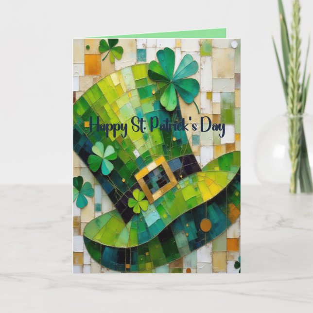 Sombrero para tarjeta del día de San Patricio (Anverso)