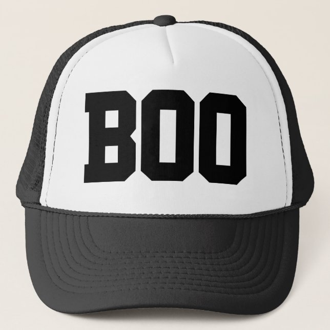 Sombrero simple "Boo" para camiones de Halloween (Anverso)