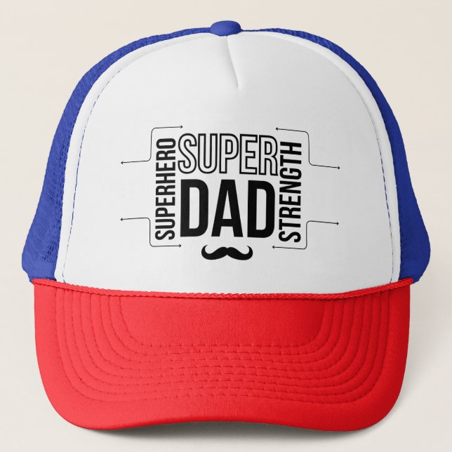 Sombrero simple de camión negro de super papá (Anverso)