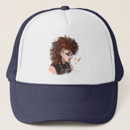 Sombrero Trucker De Caracteres Ilustrado Y Elegant