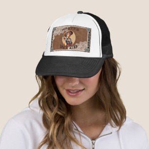 Sombrero vintage Wanted and Wild Cowgirl Trucker