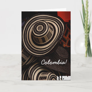 Sombrero Vueltiao, tarjeta plegable