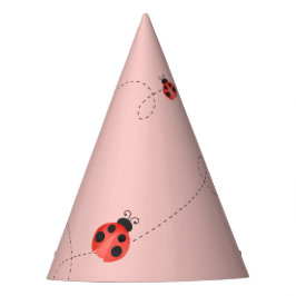Sombreros de fiesta de papel de mariquitas con acu
