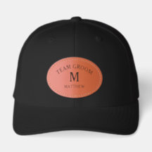 Sombreros para equipo del novio para boda con inic