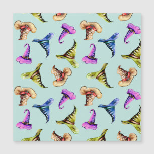 Sombreros viejos de acuarela: fondo azul.