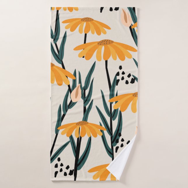 Sombrillas amarillas (Toalla de baño)